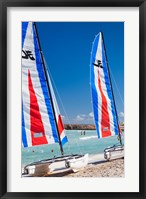 Framed Cuba, Matanzas, Varadero Beach, leisure boats