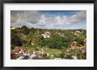 Framed Dominica, Wesley, elevated town view
