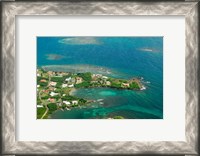 Framed Grenada, City of St George and the beach