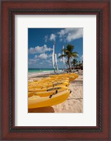 Framed Kayaks and sailboats, Bavaro, Higuey, Punta Cana, Dominican Republic