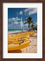 Framed Kayaks and sailboats, Bavaro, Higuey, Punta Cana, Dominican Republic