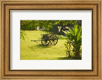 Framed Domaine de Severin Rum Distillery, and Sugar Cane Cart, Guadaloupe, Caribbean
