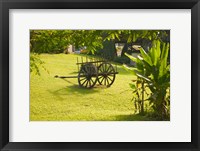 Framed Domaine de Severin Rum Distillery, and Sugar Cane Cart, Guadaloupe, Caribbean