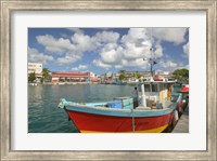 Framed Fish Sellers at the Waterfront, Grande Terre, Guadaloupe, Caribbean