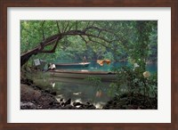 Framed Blue Lagoon, Jamaica, Caribbean