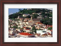 Framed View of Downtown St George, Grenada, Caribbean