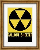 Framed Fallout Shelter Sign