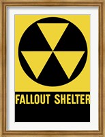 Framed Fallout Shelter Sign