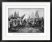 Framed Surrender of British Troops - Revolutionary War