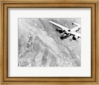 Framed B-25 bomber During WWII