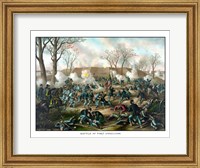 Framed Civil War Print of The Battle of Fort Donelson