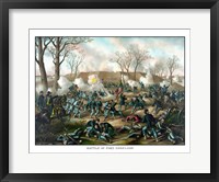 Framed Civil War Print of The Battle of Fort Donelson