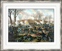 Framed Civil War Print of The Battle of Fort Donelson