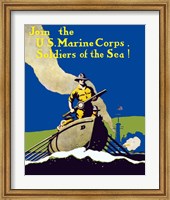 Framed Join the U.S. Marines - Soldiers of the Sea