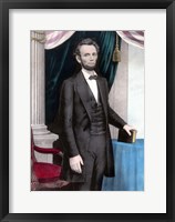 Framed President Abraham Lincoln -Civil War Era (color)