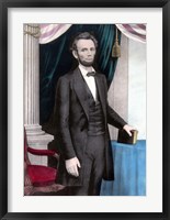 Framed President Abraham Lincoln -Civil War Era (color)