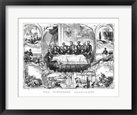 Framed President Ulysses Grant Signing the 15th Amendment