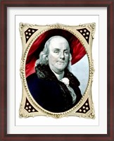 Framed Benjamin Franklin (color)
