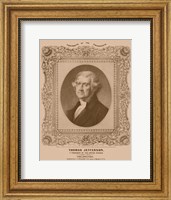Framed Thomas Jefferson (decorative print)