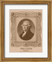 Framed Thomas Jefferson (decorative print)