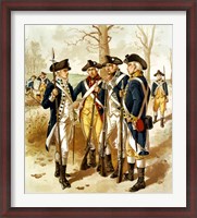 Framed Continental Army During the Revolutionary War