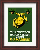 Framed Marine Corps Emblem - World War I