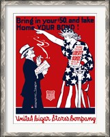 Framed United Cigar Bond Poster
