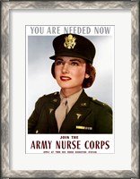 Framed Female Officer of the US Army Medical Corps