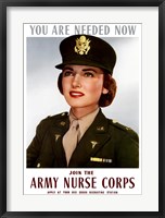 Framed Female Officer of the US Army Medical Corps