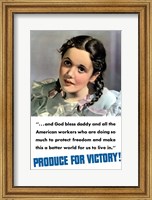Framed Produce for Victory - God Bless Daddy