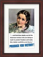 Framed Produce for Victory - God Bless Daddy