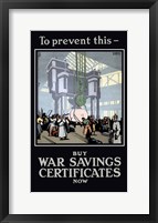 Framed Buy War Savings Certificates