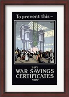 Framed Buy War Savings Certificates