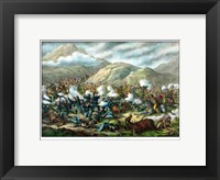 Framed Battle of Little Bighorn
