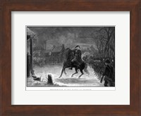 Framed George Washington at The Battle of Trenton