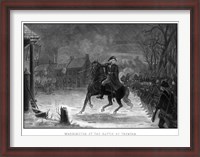 Framed George Washington at The Battle of Trenton