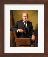 Framed President Dwight D Eisenhower Seated