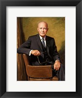 Framed President Dwight D Eisenhower Seated