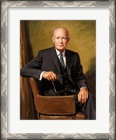 Framed President Dwight D Eisenhower Seated