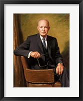 Framed President Dwight D Eisenhower Seated