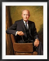 Framed President Dwight D Eisenhower Seated