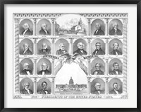 Framed First Eighteen Presidents of The United States