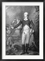 Framed General George Washington at The Battle of Trenton