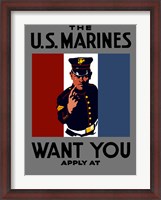 Framed U.S. Marines Want You
