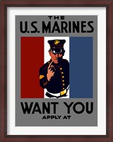 Framed U.S. Marines Want You