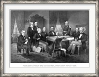Framed President Abraham Lincoln and His Cabinet