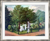 Framed General Lee Visiting the Grave of General Thomas Jackson (color)