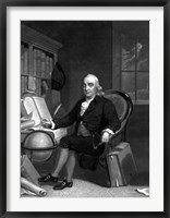 Framed Benjamin Franklin in His Study