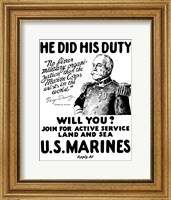 Framed Admiral George Dewey
