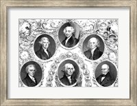 Framed First Six Presidents of The United States